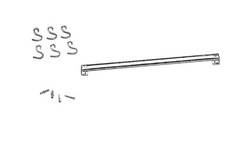 Barra 6 Ganchos 40cm Inox