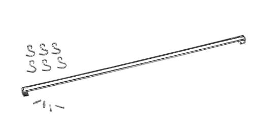 Barra 4 Ganchos 80cm Inox