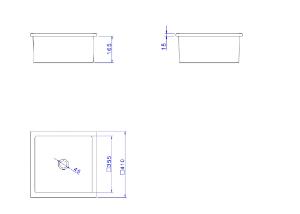 Cuba de Embutir Quadrada Branco - L.701.17