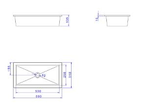 Cuba de Sobrepor Retangular Branco - L.1070.17