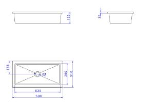 Cuba de Embutir Retangular Branco - L.1071.17