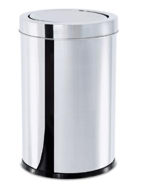 Lixeira com Tampa Basculante 21,2L Inox