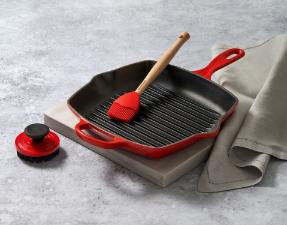 Grelha Quadrada 26cm Signature Vermelho