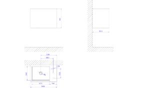Cuba Suspensa Retangular Multi Uso Branco - L.116D.17