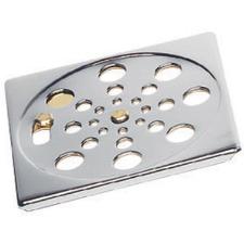 Grelha Quadrada 10 cm com Caixilho  Cromado