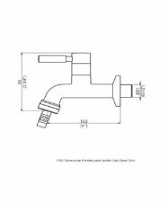 Torneira de Parede para Jardim Slim Cromado