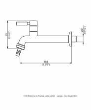 Torneira de Parede para Jardim Slim Cromado