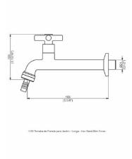 Torneira de Parede para Jardim Slim Cross Cromado