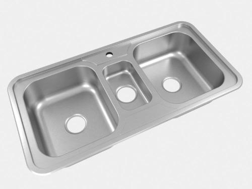 Cuba Cubanette Trio Luxo 100X51 CS-34/15 Inox Escovado