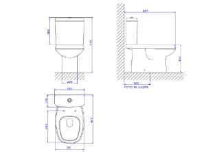 Bacia para Caixa Acoplada Monte Carlo Branco - P.808.17