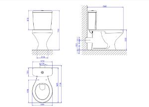 Bacia para Caixa Acoplada Com Sa�da Horizontal Ravena Branco - P.900.17