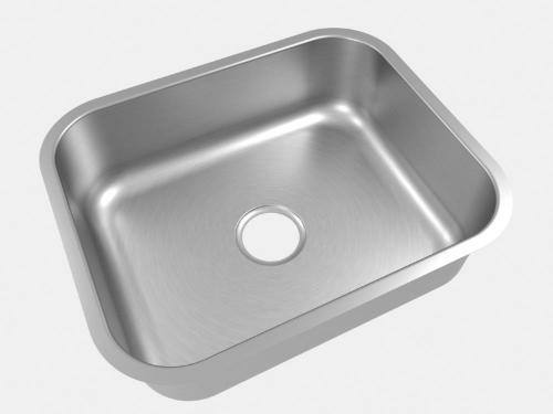 Cuba Simples Luxo 50X40 CS-50 com V�lvula Inox Escovado