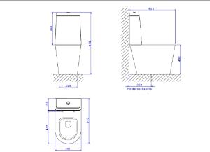 Bacia para Caixa Acoplada Lk Branco - P.230.17