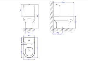 Bacia para Caixa Acoplada Carrara �bano- P.606.95