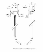 Desviador para Chuveiro Quadra Cromado