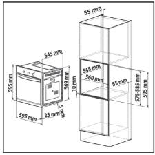 Forno El�trico de Embutir 68l Franke Smart c/ 9 Fun��es Cozimento 220V