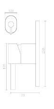 Misturador Monocomando com Base para Chuveiro Mania Mixer Cromado