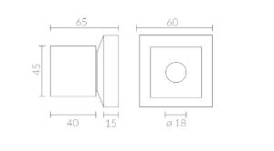 Acabamento para Registro de Press�o e Gaveta Base Deca 1/2 e 3/4 Quadro Cromado - RB863.