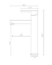 Misturador Monocomando para Lavat�rio de Mesa Bica Alta Quadro Cromado