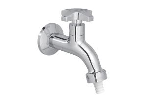 Torneira de Parede para Jardim e Tanque com Adaptador de Mangueira Max Cromado