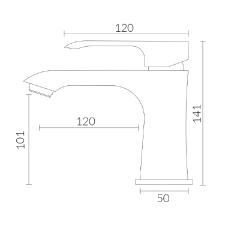 Misturador Monocomando para Lavat�rio de Mesa Bica Baixa Fashion Dourado