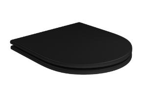 Assento Poli�ster Slow Close Lk /Duna/Nuova/Carrara/Omega Ebano Fosco / Cromado