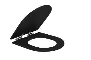 Assento Poli�ster Slow Close Lk /Duna/Nuova/Carrara/Omega Ebano Fosco / Cromado