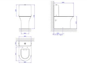 Bacia para Caixa Acoplada Wish Branco - P.280.17