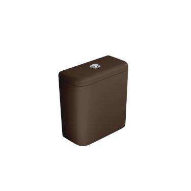 Caixa Acoplada com Acionamento Duo Carrarra/Nuova Marrom Fosco e Cromado - CD.11F.22