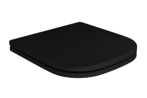 Assento Poli�ster Slow Close Piano Ebano Fosco / Cromado