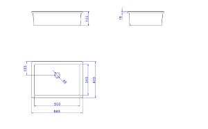 Cuba de Embutir Retangular Branco - L.1061.17