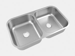 Cuba Dupla 70X40cm CD-34 3 1/2 com V�lvula Inox Escovado