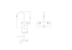 Misturador para Cozinha de Parede Just Cromado