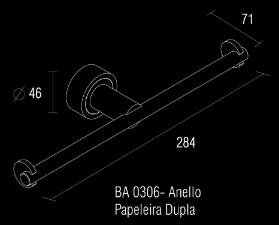 Papeleira Dupla Anello Cromado