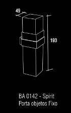 Porta Objetos Fixo Spirit Cromado e Preto