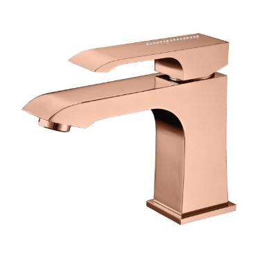 Misturador Monocomando para Lavat�rio de Mesa Bica Baixa Fashion Rose Gold