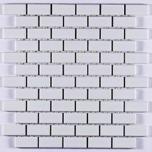 Pastilha de Porcelana 2,5x5 Branco Brilhante J/Amarrada - B2140 (Caixa 1,28M�)