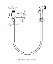 Ducha Higi�nica com Deriva��o Dom Classic Cromado