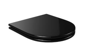 Assento Poli�ster Slow Close Lk/Nuova/Carrara/Level Ebano / Black Noir