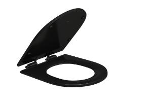 Assento Poli�ster Slow Close Lk/Nuova/Carrara/Level Ebano / Black Noir