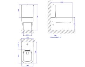 Bacia para Caixa Acoplada Unic Branco - P.450.17