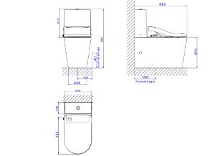 Bacia para Caixa Acoplada com Assento Eletr�nico 220V Lk Tecno Branco - PAP.3502.17