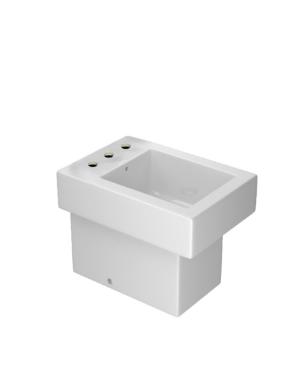 Bid� com 3 Furos Quadratta Branco- B.44.17