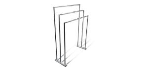 Toalheiro Triplo Arch Chrome