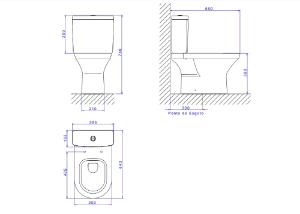Bacia para Caixa Acoplada Level Branco - P.480.17
