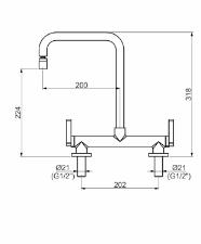 Misturador para Cozinha de Mesa Facil Cromado