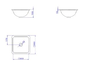 Cuba de Embutir Quadrada Branco - L.415.17