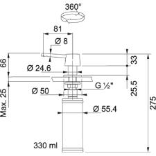 Dosador de Sab�o Escovado Franke Redondo