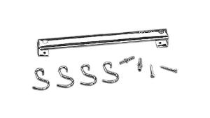 Barra 4 Ganchos 25cm Inox