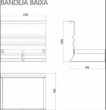 Bandeja Baixa 25cm Inox